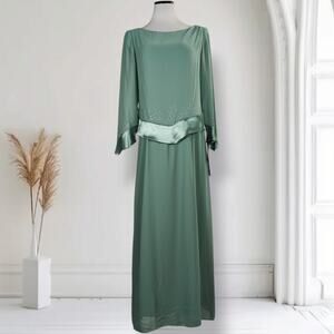 latest long dresses for ladies with sleeves Sleeve Dresses: Designer Styles on Sale – TheDressWarehouse harlem nights outfits main image 1